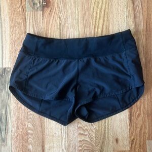 Black Lululemon Speed Up Shorts. Size 4